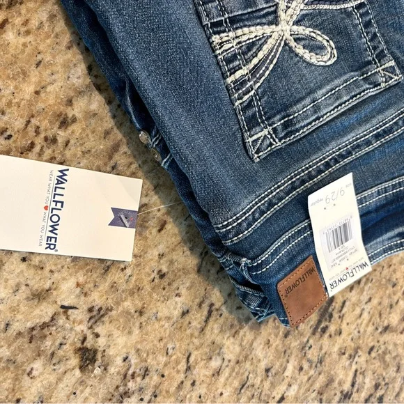 Wallflower Women's Boot Cut Jeans in Classic Blue - Picture 12 of 12